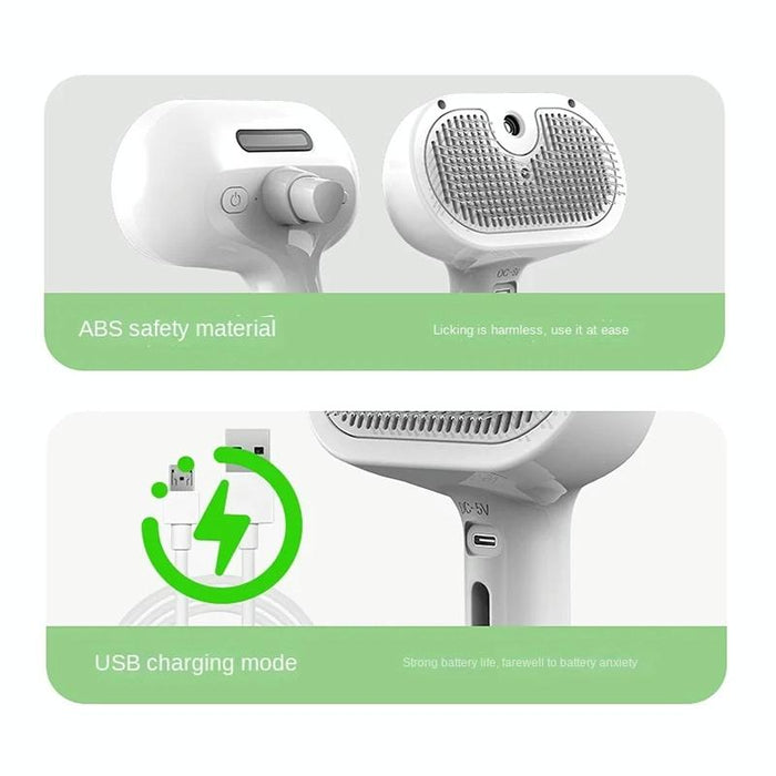 Usb Charging Pet Grooming Comb For Cats And Dogs