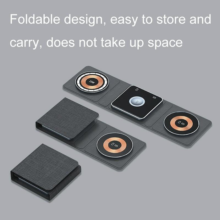 15W 3 In 1 Foldable Magnetic Wireless Charger