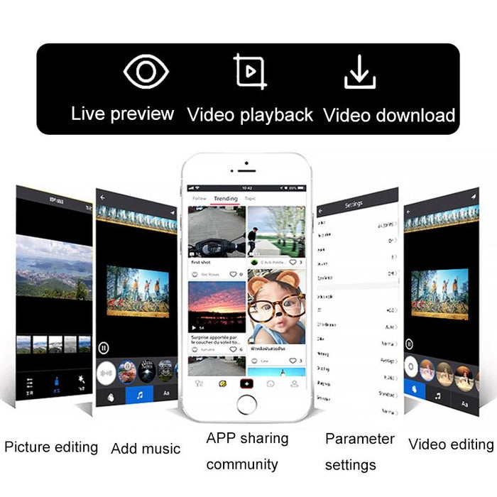 Waterproof 4K / 30Fps 5G / 2.4G Hd Night Video Outdoor Riding Camera