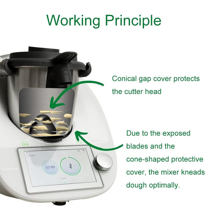 Kneading Dough Blade Cover For Thermomix Tm5 / Tm6 Black