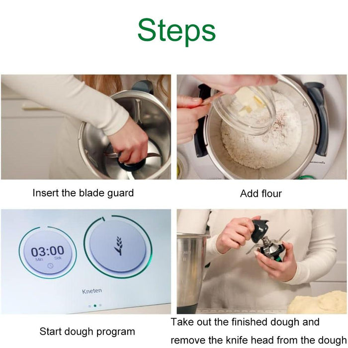 Kneading Dough Blade Cover For Thermomix Tm5 / Tm6 Black