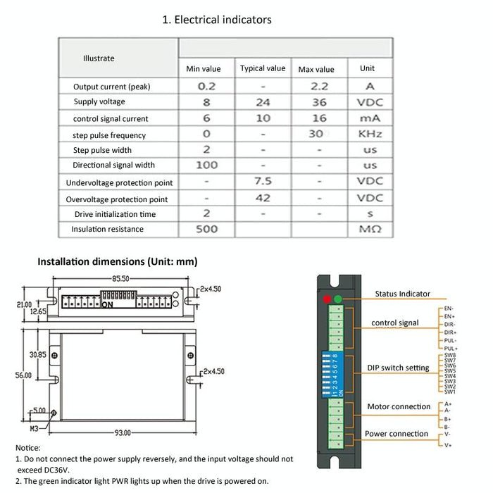 High Performance 2.2A Stepper Motor Driver For 20-42 Motors