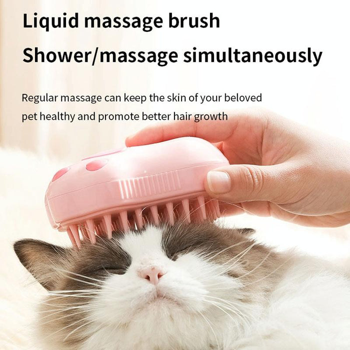 Rechargeable Pet Comb For Dogs & Cats No Scrub Spray Massage