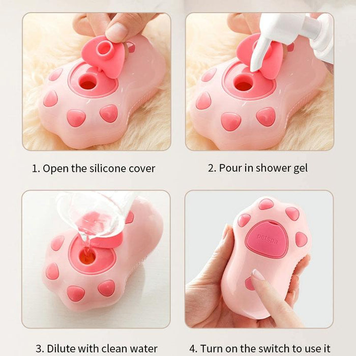 Rechargeable Pet Comb For Dogs & Cats No Scrub Spray Massage