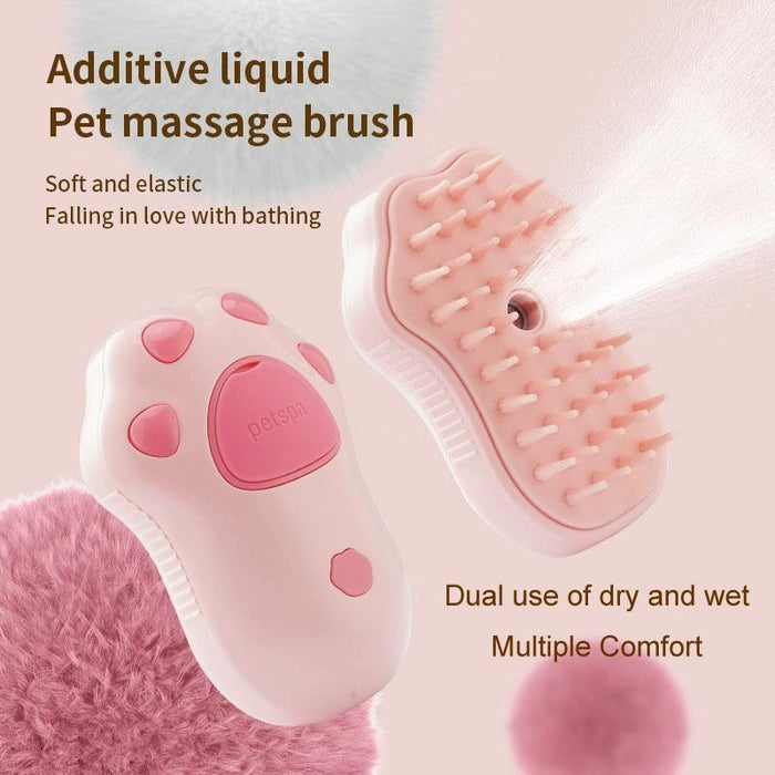 Rechargeable Pet Comb For Dogs & Cats No Scrub Spray Massage