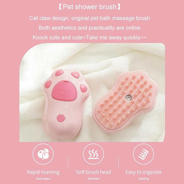 Rechargeable Pet Comb For Dogs & Cats No Scrub Spray Massage