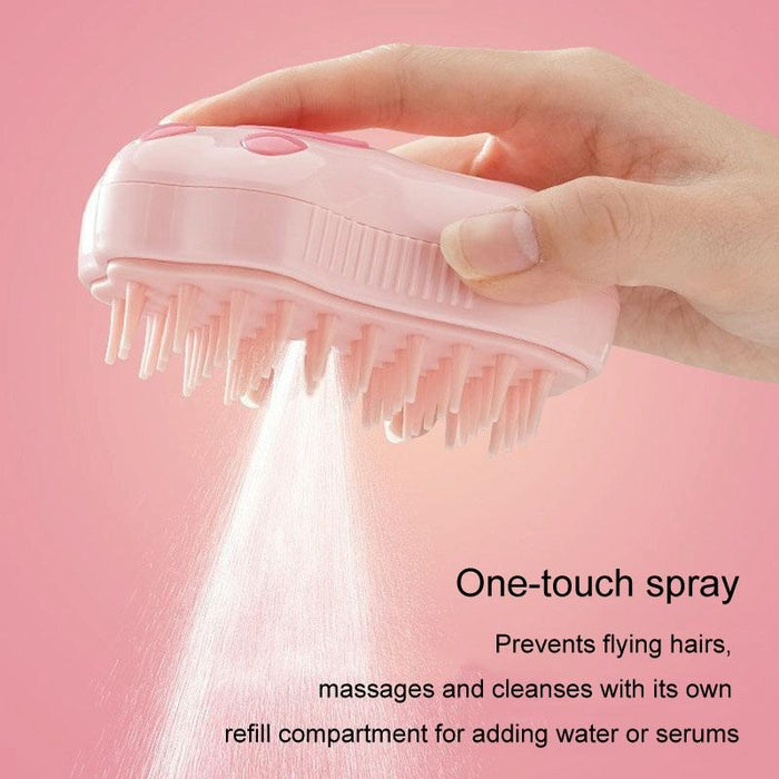 Rechargeable Pet Comb For Dogs & Cats No Scrub Spray Massage