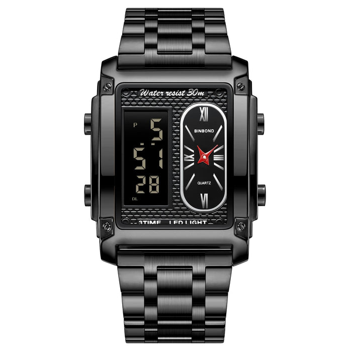 B2311 30M Waterproof Men Led Luminous Multifunctional Quartz Watch