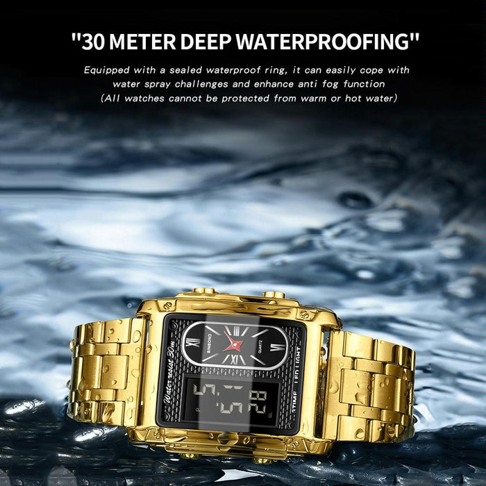 B2311 30M Waterproof Men Led Luminous Multifunctional Quartz Watch