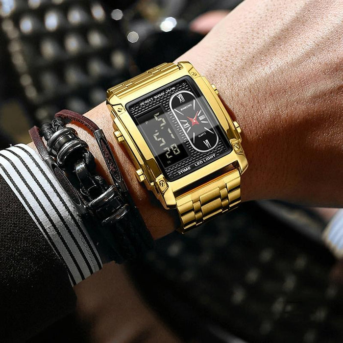 B2311 30M Waterproof Men Led Luminous Multifunctional Quartz Watch