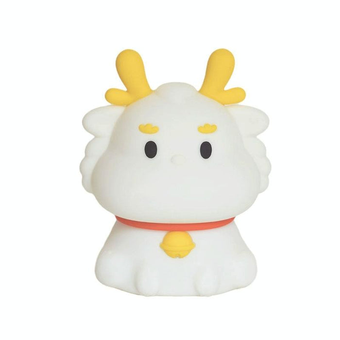 Dragon Silicone Night Light Usb Rechargeable Pat Model Colourful + Warm Yellow