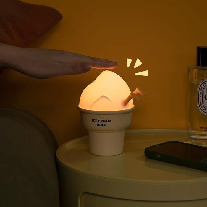 Cartoon Duck Night Light Usb Charging Yellow / White