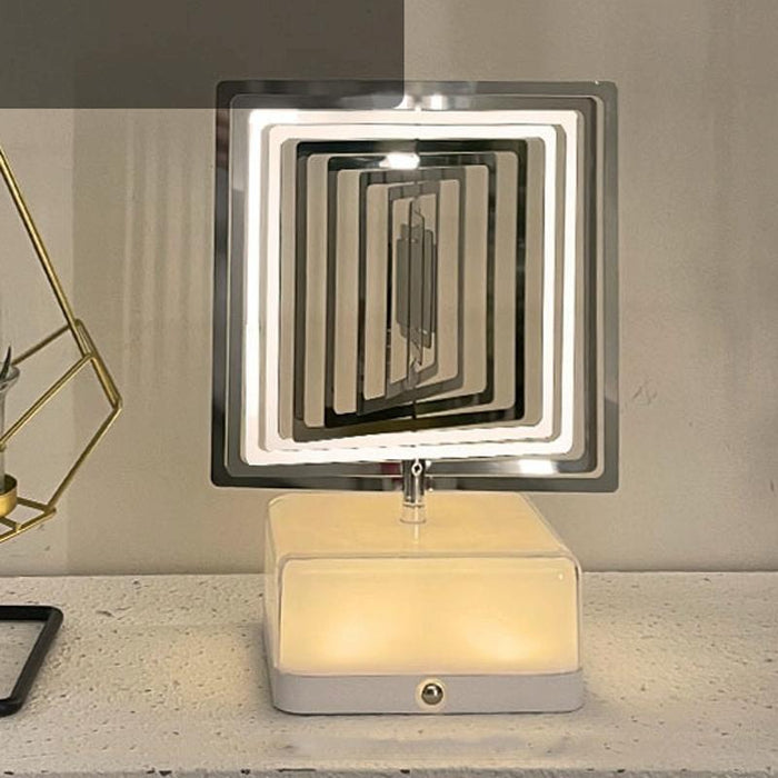 Rechargeable 3D Rotating Night Light 16 Colour Flower Design