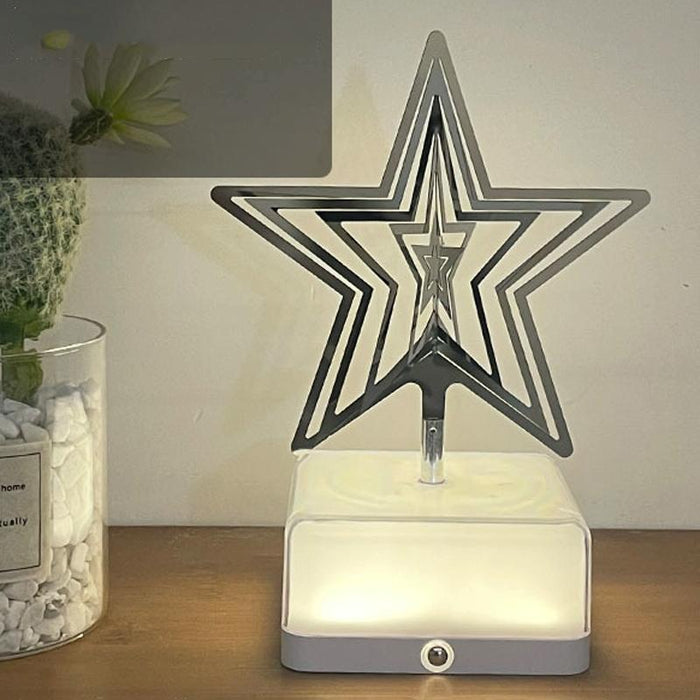 Rechargeable 3D Rotating Night Light 16 Colour Flower Design