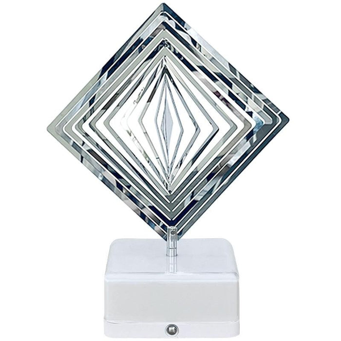 Rechargeable 3D Rotating Night Light 16 Colour Flower Design