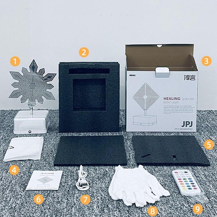 Rechargeable 3D Rotating Night Light 16 Colour Flower Design