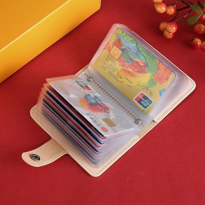 Festive Cartoon Snap Anti Degaussing Card Holder Lucky Change Id Storage Bag