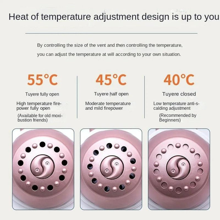 Portable Moxibustion Box For Waist & Abdomen Pink