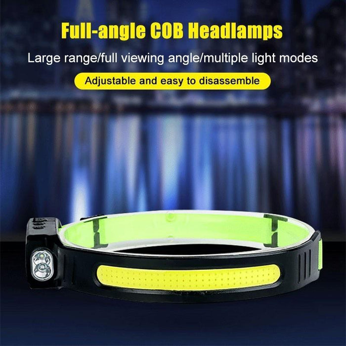 White + Blue Light Head Torch For Outdoor Running And Cycling