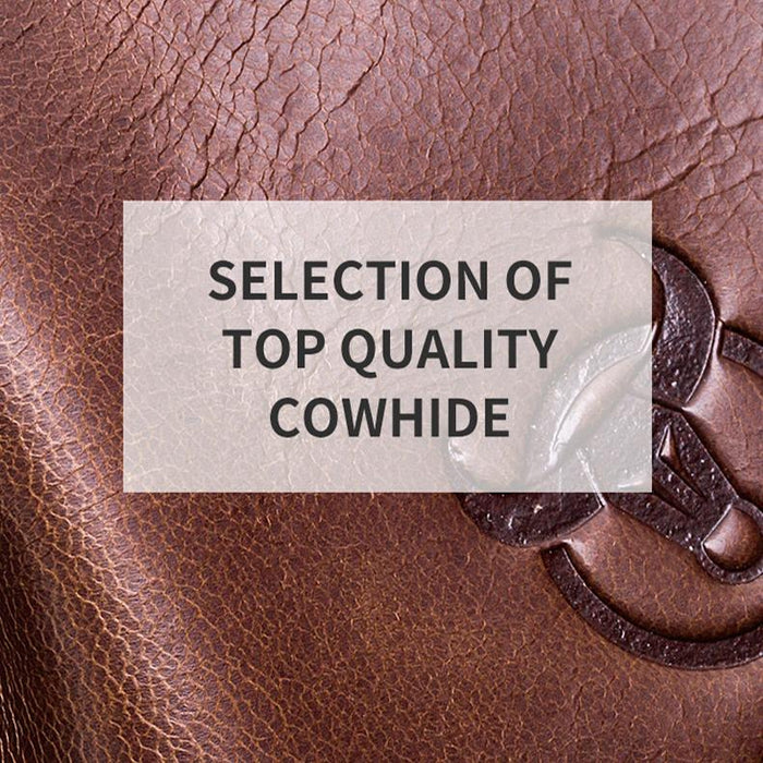 Large Capacity Retro Cowhide Crossbody Bag