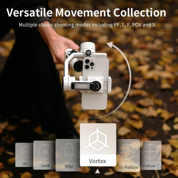 Smooth 5S 3-Axis Smartphone Handheld Gimbals Stabilizer - Combo Black