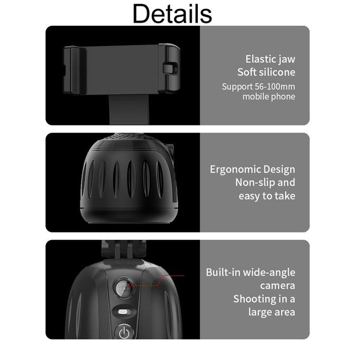 360 Degree Intelligent Follow Live Video Recording Desktop Stabilizer