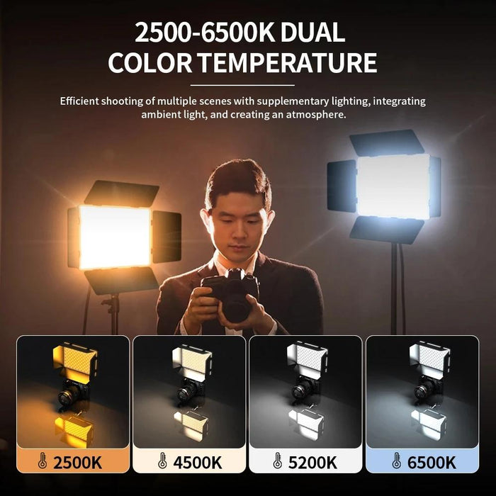 Pixel P30 20W 2500-6500K 2400Lux Dual Colour Temperature Photography Fill Light Standard Set