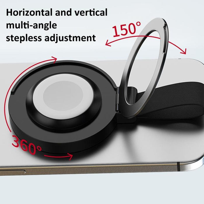 3 In 1 Magnetic Wireless Charger With Phone Ring Black