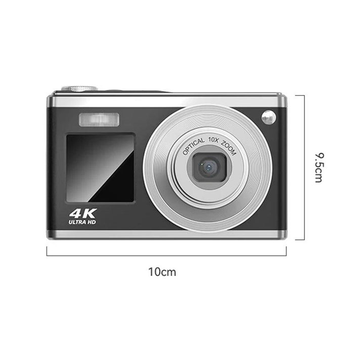 4K Hd Optical Zoom Digital Camera 60Mp Dual Screen Selfie Camera No Memory