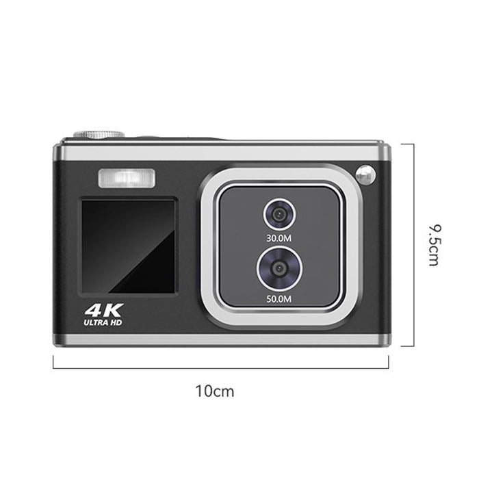 4K Hd Optical Dual Lens Digital Camera 50Mp Dual Screen Selfie Camera No Memory