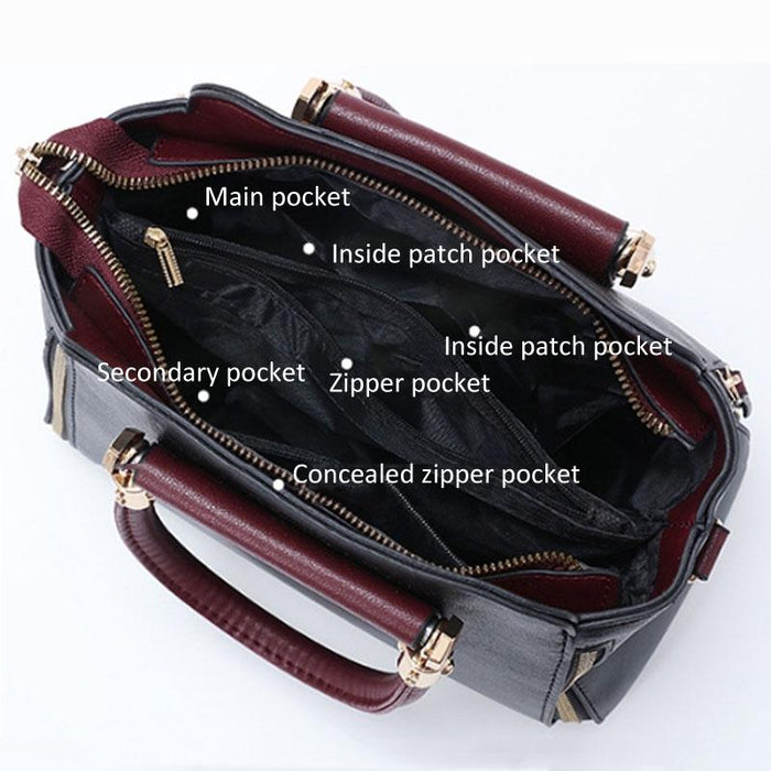 Large Capacity Women Colorblock Crossbody Bag