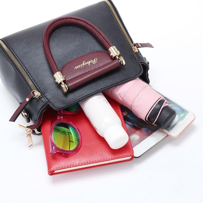 Large Capacity Women Colorblock Crossbody Bag