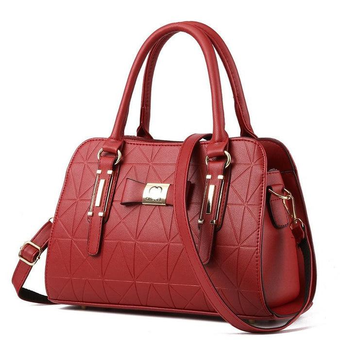 Embossed Bowknot Shoulder Bag For Women