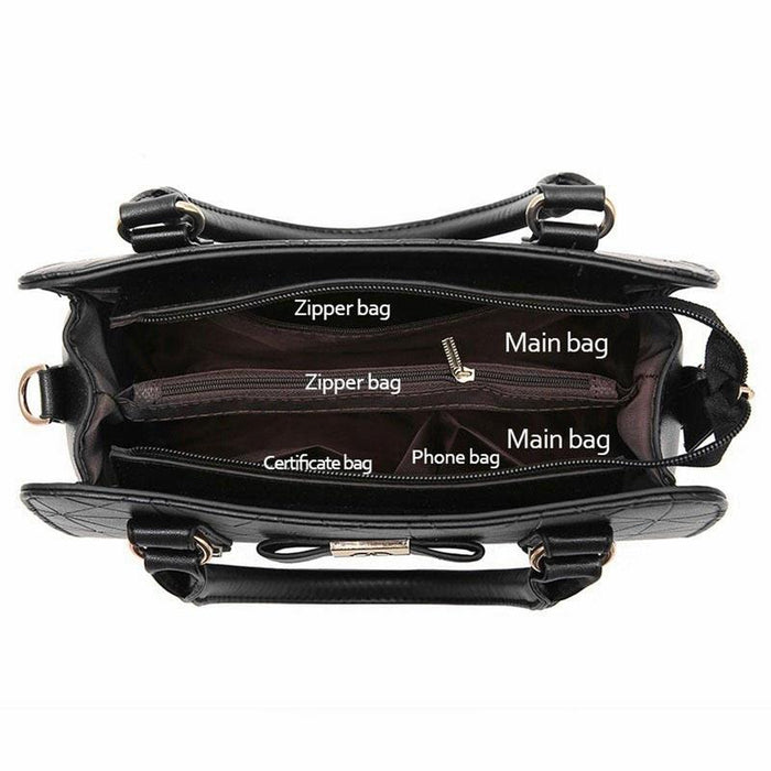 Embossed Bowknot Shoulder Bag For Women