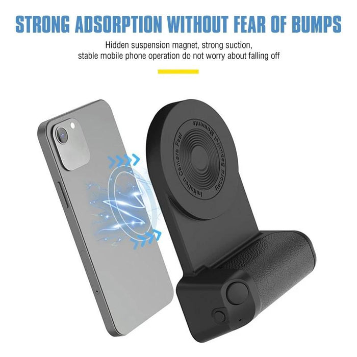 Rotating Bluetooth Camera Stand Magnetic Desktop Handle Black