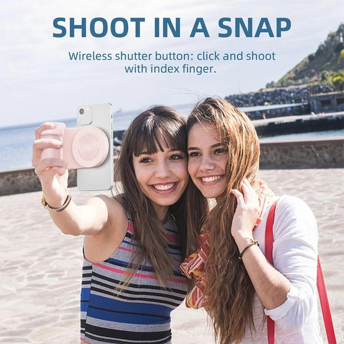 Rotating Bluetooth Camera Stand Magnetic Desktop Handle Black