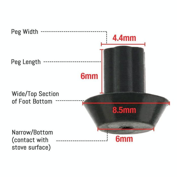 16Pcs Wb2K101 Rubber Feet For Ge Kenmore Burner Grate Replaces Wb02T10461 Black