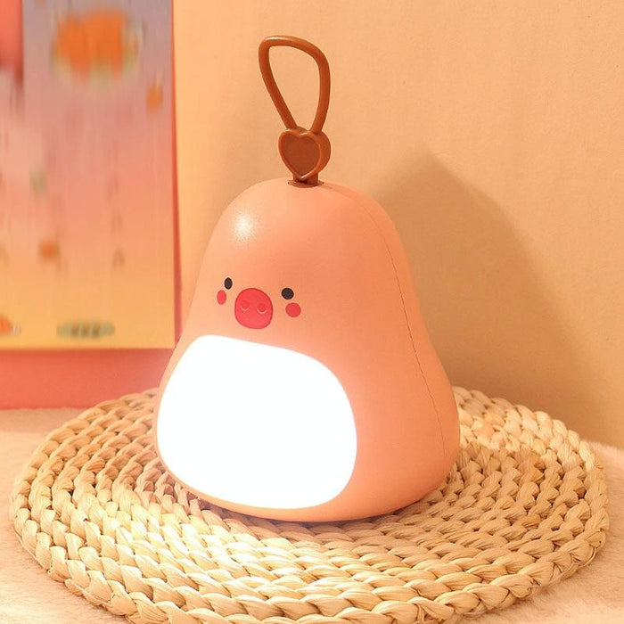 Usb Rechargeable Cartoon Led Night Light Portable Bedroom Lamp