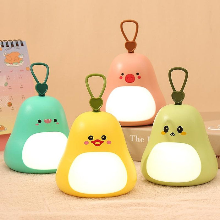 Usb Rechargeable Cartoon Led Night Light Portable Bedroom Lamp