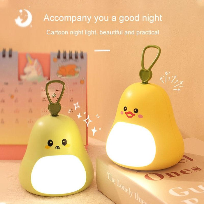 Usb Rechargeable Cartoon Led Night Light Portable Bedroom Lamp