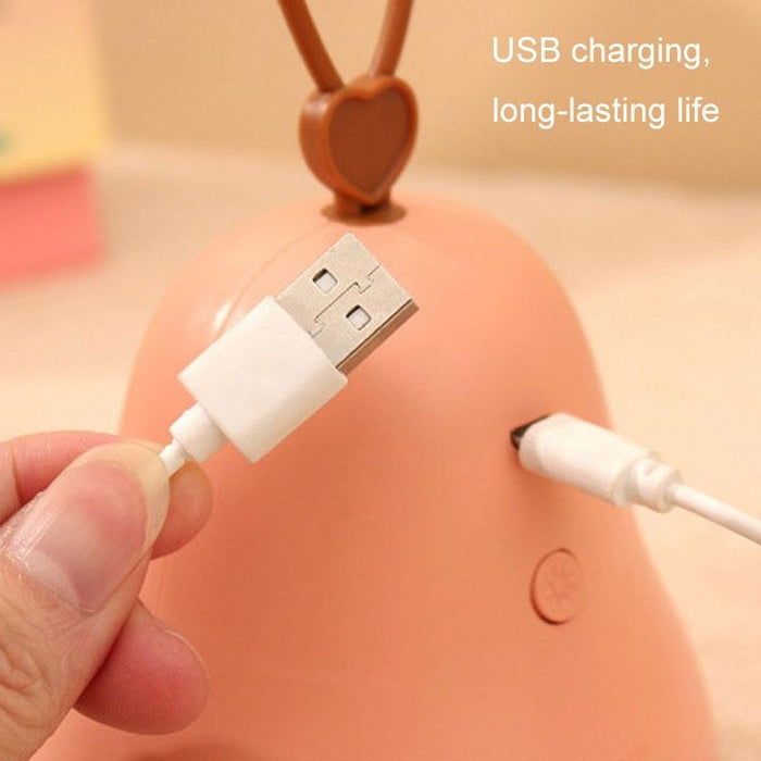 Usb Rechargeable Cartoon Led Night Light Portable Bedroom Lamp