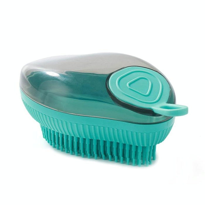 Fillable Shower Gel Brush For Dogs & Cats Fine End Blue