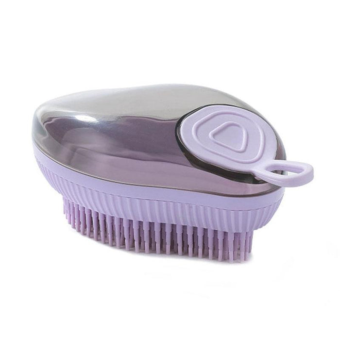 Fillable Shower Gel Brush For Dogs & Cats Fine End Blue