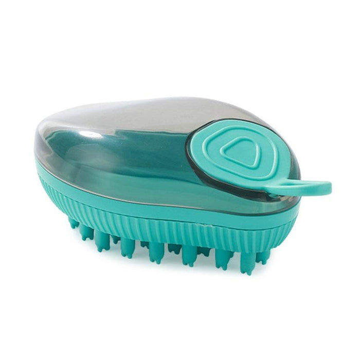 Fillable Shower Gel Brush For Dogs & Cats Fine End Blue
