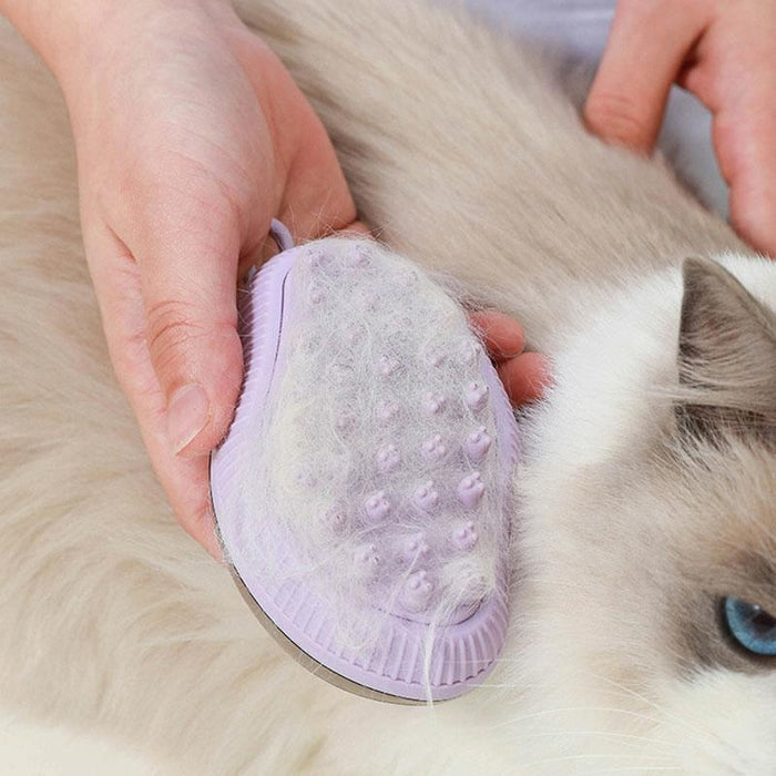 Fillable Shower Gel Brush For Dogs & Cats Fine End Blue