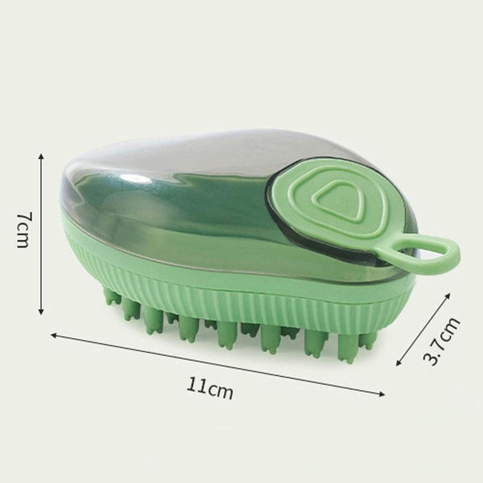 Fillable Shower Gel Brush For Dogs & Cats Fine End Blue