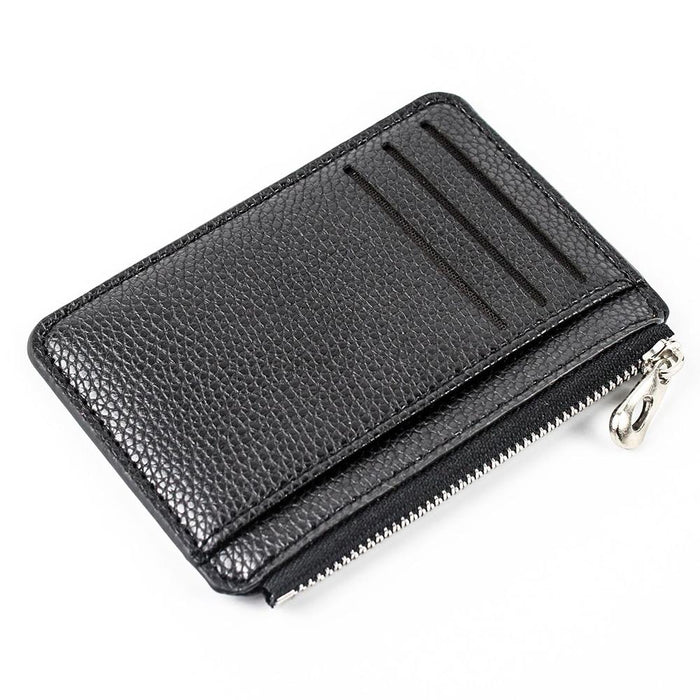 Multi Slot Zipper Card Holder Large Capacity Ultra Thin Coin Purse