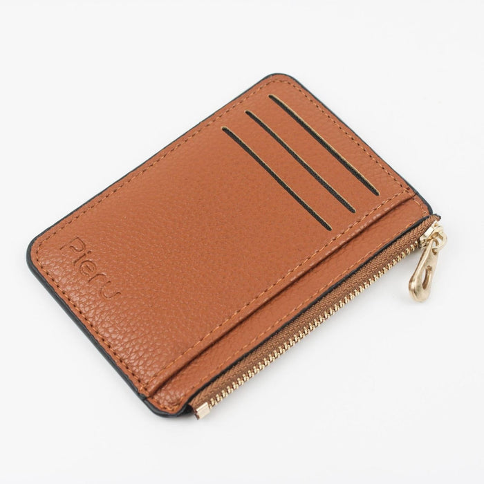 Multi Slot Zipper Card Holder Large Capacity Ultra Thin Coin Purse