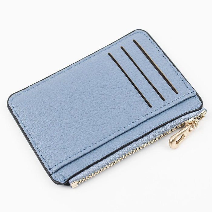 Multi Slot Zipper Card Holder Large Capacity Ultra Thin Coin Purse