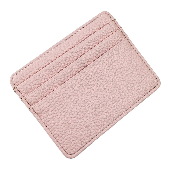 Lychee Pattern Mini Card Holder Multi Card Slots Ultra Thin Coin Purse